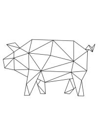 Geometrisches Schwein