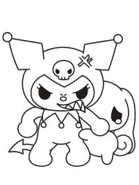 Kuromi beschützt Cinnamoroll