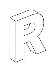 Buchstabe R 3D