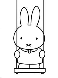 Miffy auf der Schaukel