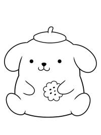 Pompompurin mit Keks