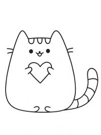 Pusheen mit Herz
