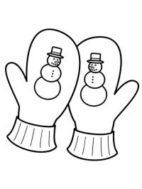 Schneemann Handschuhe