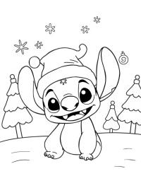 Stitch mit Weihnachtsmütze