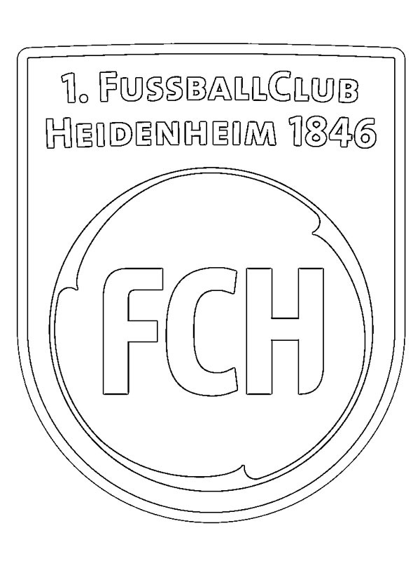 1. FC Heidenheim 1846 Ausmalbild