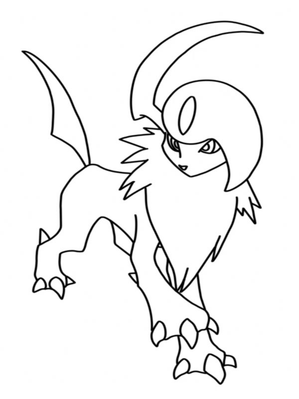 Absol (Pokémon) Ausmalbild