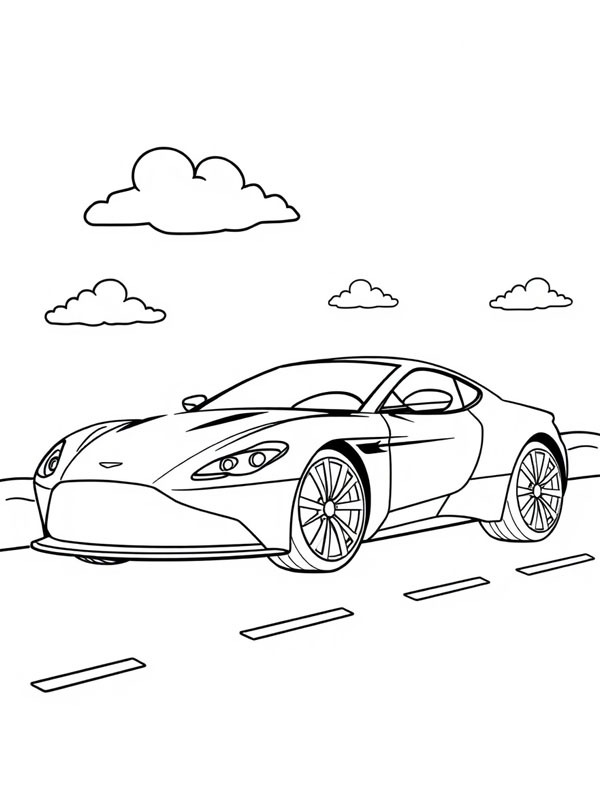 Aston Martin Valhalla Ausmalbild