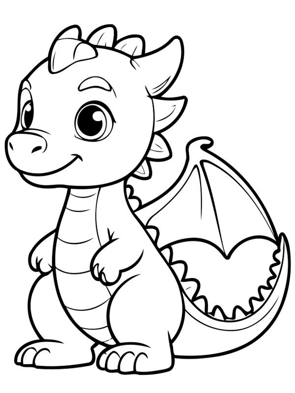 Babydrache Ausmalbild