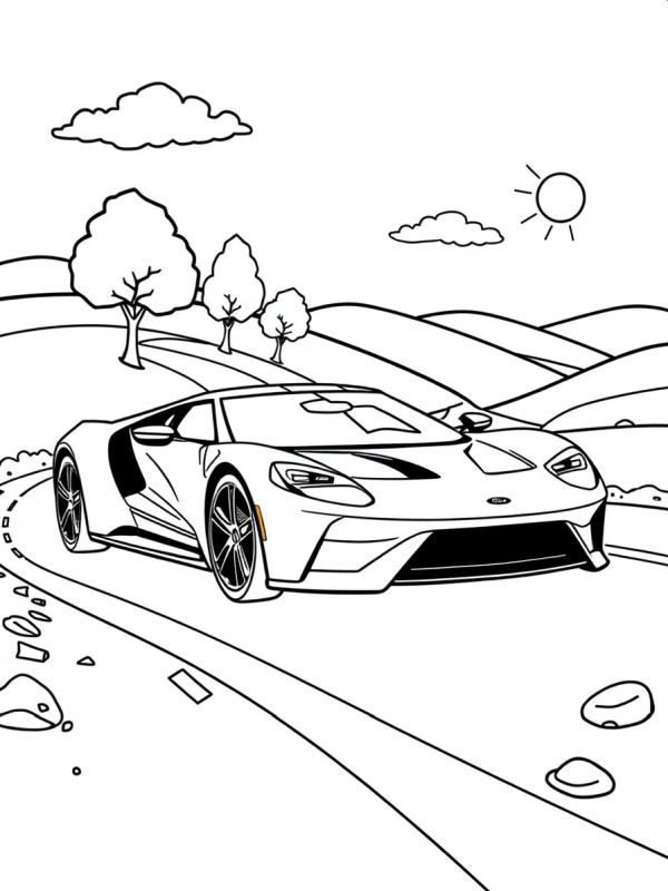 Ford GT Ausmalbild