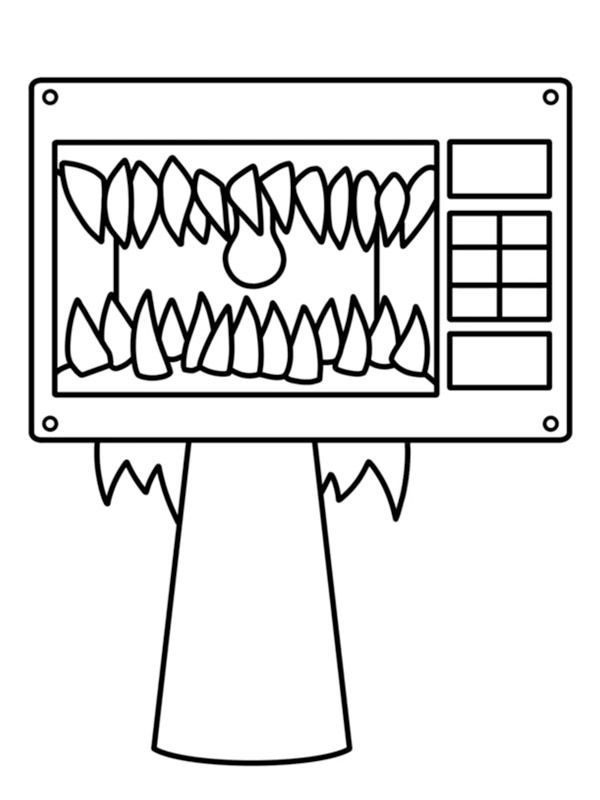 Lily Microwave (Incredibox Sprunki) Ausmalbild