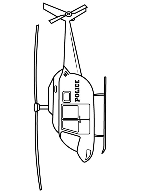 Polizeihubschrauber Ausmalbild