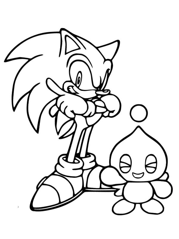 Sonic und Cheese Ausmalbild