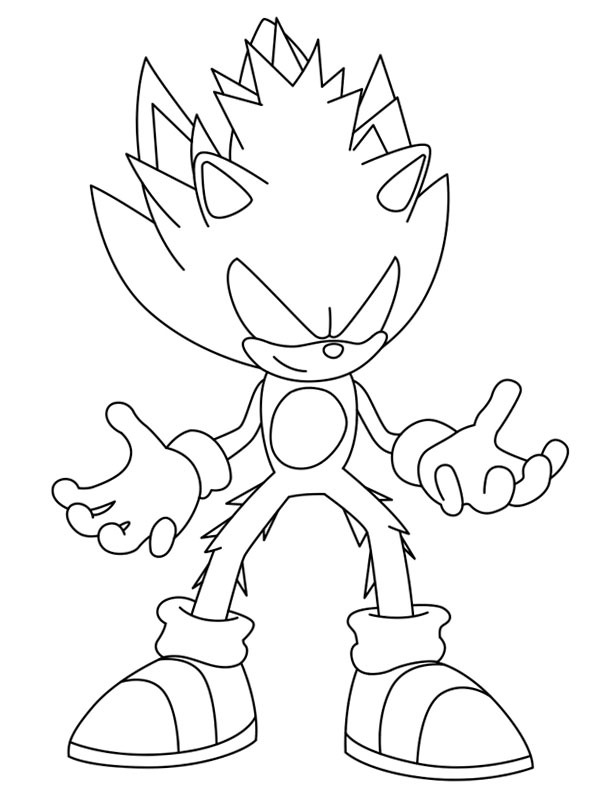 Super Sonic Ausmalbild