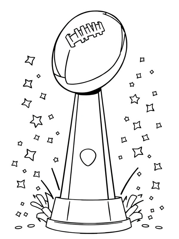 Vince Lombardi Trophy Ausmalbild